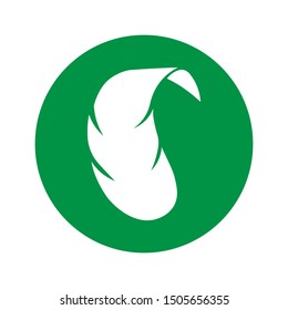 Single Leaf Organic Logos -  Vector