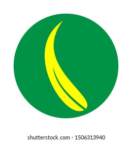 Single leaf organic logos - vector