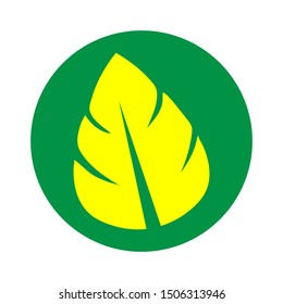Single leaf organic logos - vector