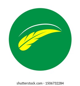 Single leaf organic logos - Vector