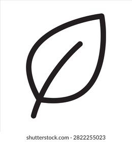 Single leaf outline graphic with botanical minimalist illustration sustainability conservation