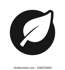 Single leaf seal, Natural stamp icon