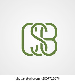 Single Letter C S B Logo Vector 