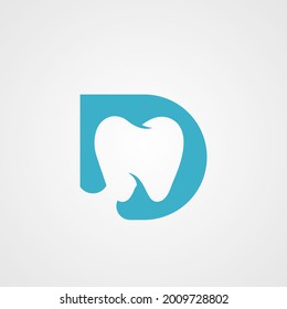 Single Letter D Dental Logo Vector
