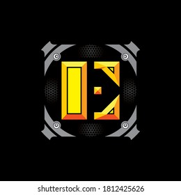 Einziger Buchstabe K-Kapital Erstausstattung für Gaming, Begleitlogo und Hintergrundgrafik. Typografie.