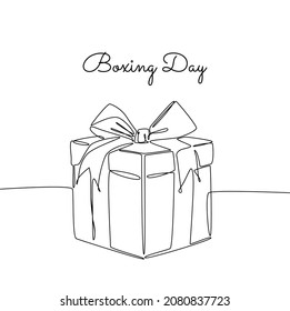 single line art of boxing day good for boxing day celebrate. line art. illustration.