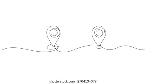 single line art drawing location icon