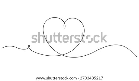 single line art drawing love symbol Happy valentines day concept,3
