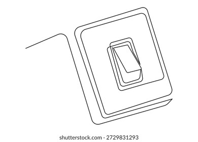 Ilustración de arte de línea única de un Botón de interruptor