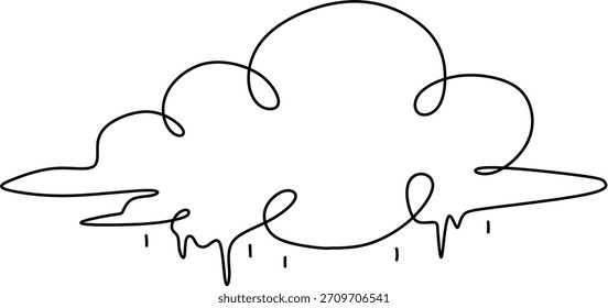 Formación de arte de una sola línea ​Cloud