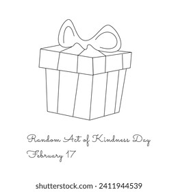 single line art of Random Act of Kindness Day suitable for Random Act of Kindness Day enjoy.