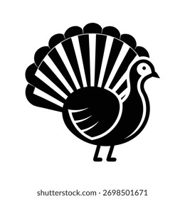 single line art turkey with feathers