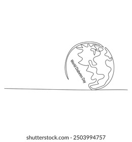 Single line art of Vector Illustration of World Diabetes Day