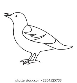 Einzeilige Vogelzeichnung, die Vektorgrafik hochfliegen lässt