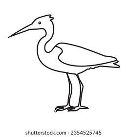 Dibujo de pájaro de una sola línea en la ilustración del vector de vuelo