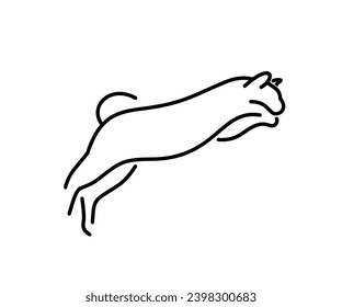 Single Line Cat Mascot, Logo Design Vector