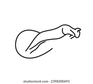 Einzeilige Katzen-Maskottchen, Logo-Design-Vektorgrafik