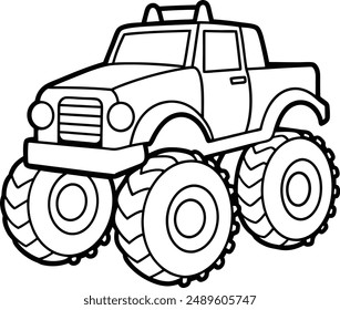 Einzeilige Zeichnung von 4x4 Geschwindigkeit Wrangler Jeep Auto Off-Road Auto Linie Kunst Illustration 