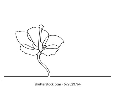 single line drawing of beautiful flower