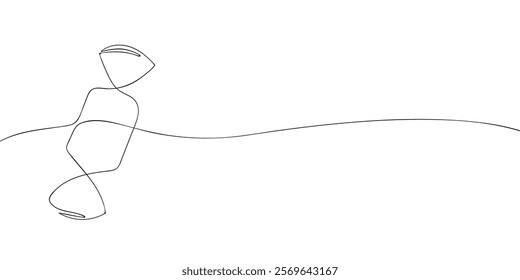 A single line drawing of a candy. Continuous line sweet icon. One line icon. Vector illustration.