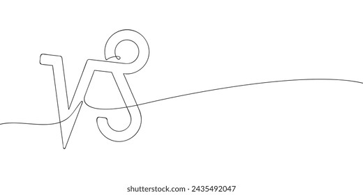 A single line drawing of a capricorn. Continuous line capricorn icon. One line icon. Vector illustration