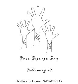 a single line drawing depicting a rare disease Excellent day to commemorate Rare Disease Day.