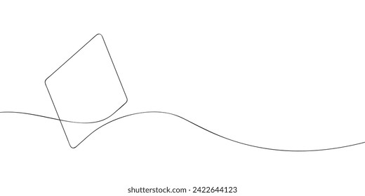 A single line drawing of a diamonds. Continuous line card diamonds icon. One line icon.