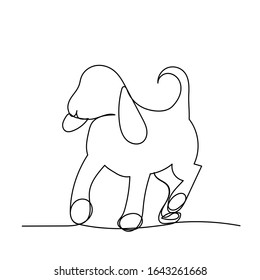  single line drawing of a dog