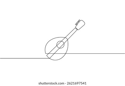 A single line drawing of a domra. Continuous domra icon, String domra continuous one drawing, outline pro vector illustration. simple minimal concept.