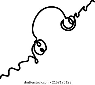 Single line drawing of headphone loudspeaker gadget continuous line design isolated on white background. Music element for listening to songs and playlist.