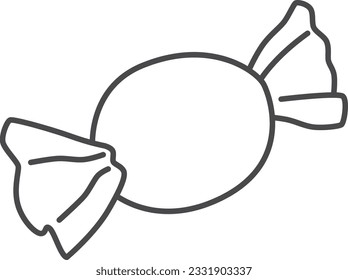 Illustration von Süßigkeiten in einer einzigen Linie
