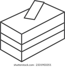 Icono de dibujo de una sola línea ilustración de helado de chocolate