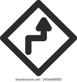 Single line drawing illustration of mini sign with dorsal refraction