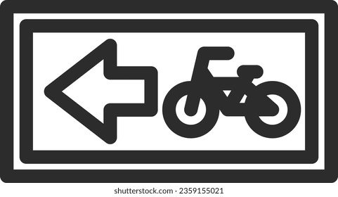 Ilustración de un dibujo de una línea simple - Calle unidireccional de una pequeña bicicleta motorizada especificada