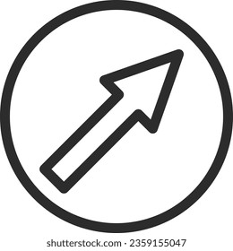 Single line drawing illustration of a simple sign. Prohibited to proceed in any direction other than the designated direction