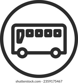 Single line drawing illustration of a simple sign - For authorized vehicles only