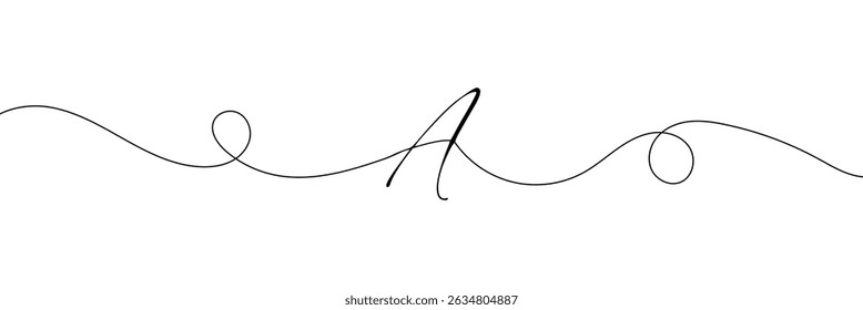 A Single line drawing of a letter j. Continuous line alphabet symbol icon. One line icon. Vector illustration.  EPS 10 . 