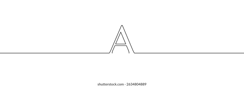 A Single line drawing of a letter j. Continuous line alphabet symbol icon. One line icon. Vector illustration.  EPS 10 . 