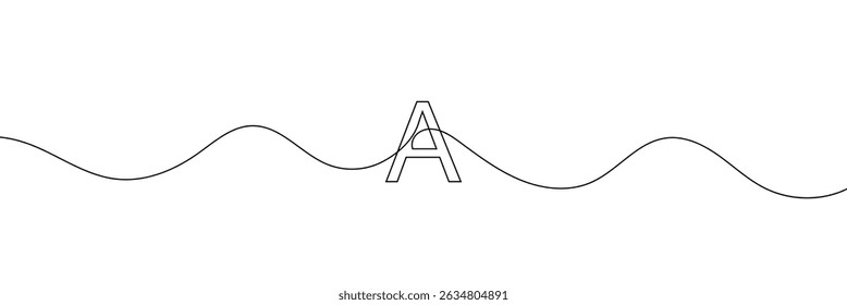 A Single line drawing of a letter j. Continuous line alphabet symbol icon. One line icon. Vector illustration.  EPS 10 . 