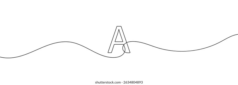 A Single line drawing of a letter j. Continuous line alphabet symbol icon. One line icon. Vector illustration.  EPS 10 . 