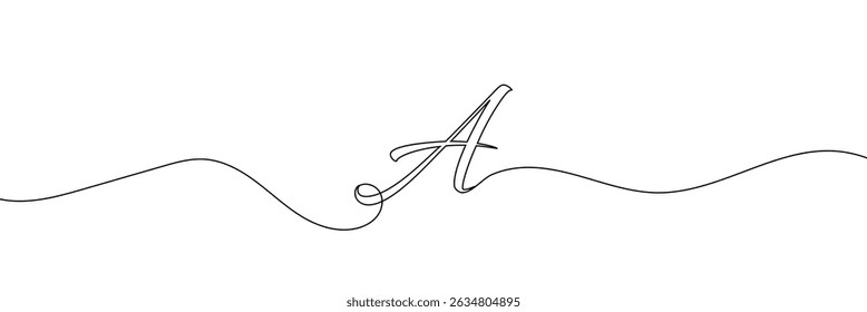 A Single line drawing of a letter j. Continuous line alphabet symbol icon. One line icon. Vector illustration.  EPS 10 . 