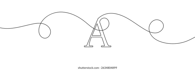 A Single line drawing of a letter j. Continuous line alphabet symbol icon. One line icon. Vector illustration.  EPS 10 . 