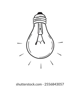 Single line drawing of a light bulb,Light bulb with the word IDEA
