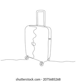 Un solo plano de las maletas aisladas en fondo blanco. Hermosa ilustración vectorial de diseño de mano para afiches, arte de pared, bolso de tote, estuche móvil, estampado de camisetas.