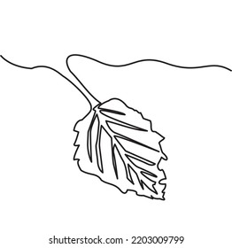 Single line drawing maple leaf in autumn  Monochrome one line illustration and leaf contour  Specially for school theme  Vector illustration maple leaf in autumn  Maple leaf line art  