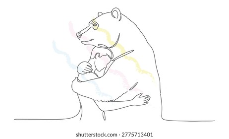 Single line drawing showcasing