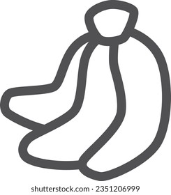 Single line drawing simple fruit icon Banana