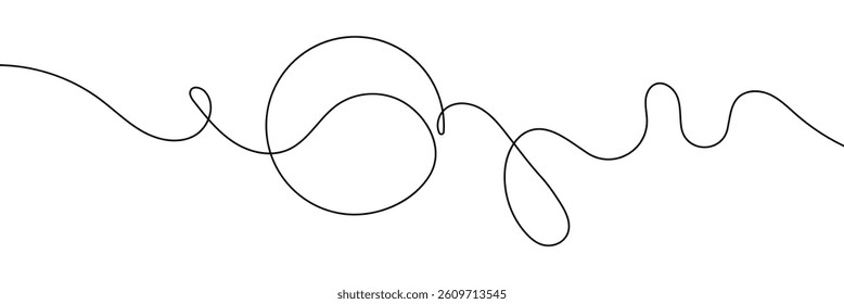 single line drawing of tennis ball. equipment one continuous line art, tennis ball continuous line. continuous one line drawing tennis ball. sport concept, illustration of tennis ball moving 
