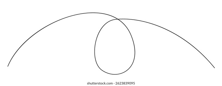 Single line egg, hand drawn continuous one line The Easter symbol, minimalist one line art eggs drawing shape, vector illustration