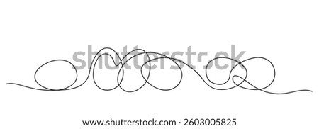 Single line egg, hand drawn continuous one line The Easter symbol, minimalist one line art eggs drawing shape, vector illustration